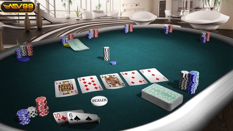 Một trận đấu Poker sẽ gồm 4 vòng cược